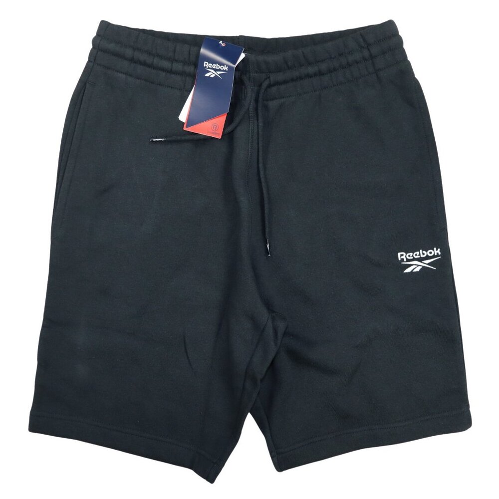 Reebok 9" Inseam Embroidered Logo Fleece Athletic Drawstring Men's Shorts NWT